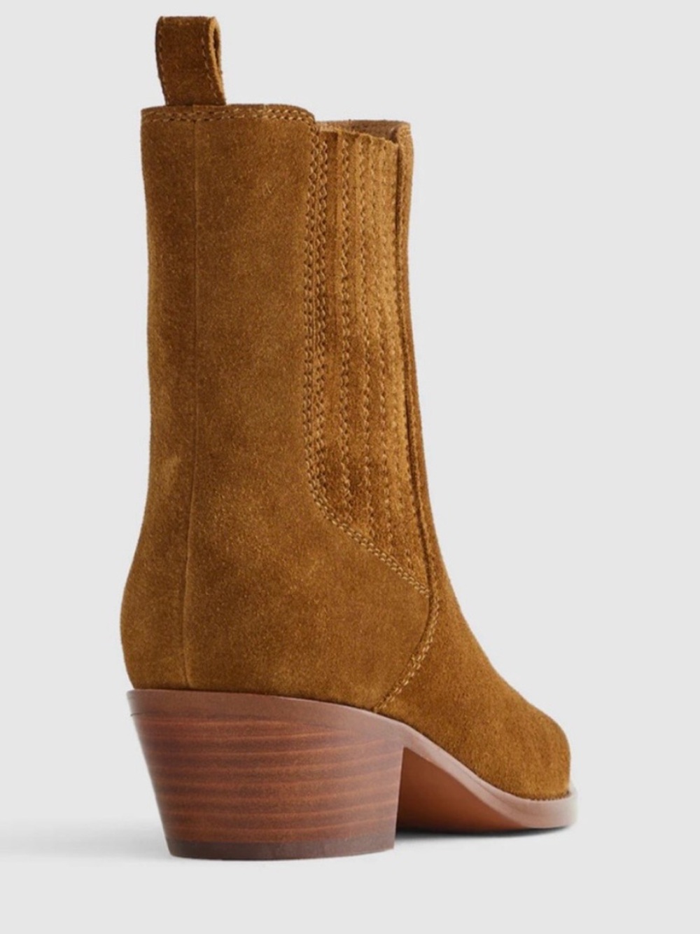 NWOB! MADEWELL Women’s The Ingrid Chelsea Boot in Suede, Dried Acorn, Size 10.5 - Picture 15 of 16